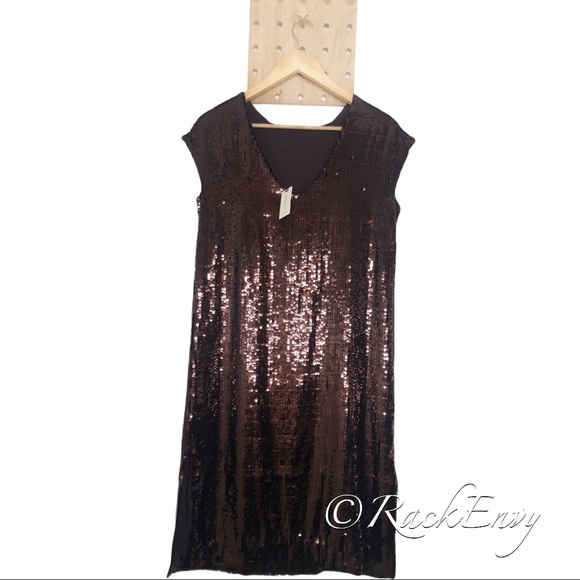 NWT ANTHROPOLOGIE MAEVE KARA SEQUINED MINI DRESS IN WINE - Picture 8 of 10